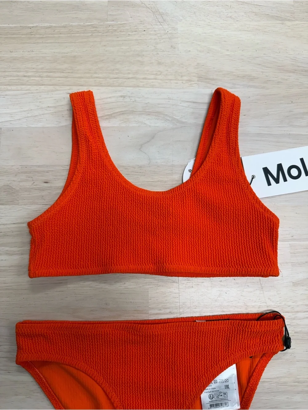 New Molo size 7/8 red orange bikini